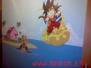 Graffiti Goku bola de drac casa mutenroshi fullet tortuga